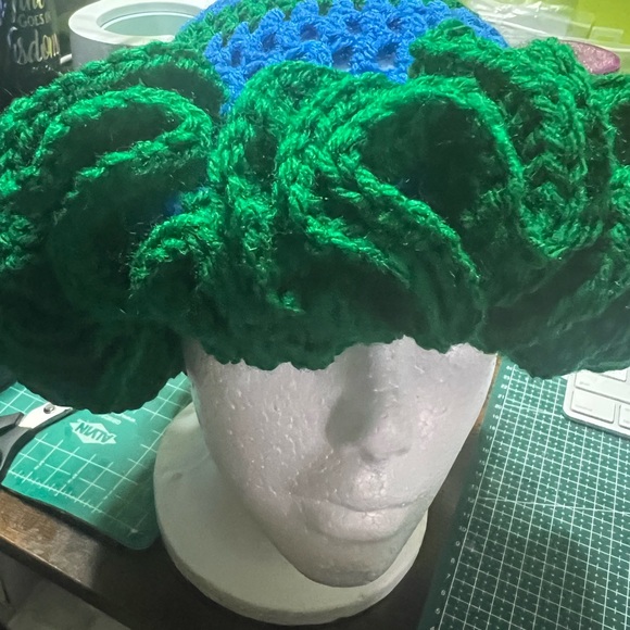 Crochet Ruffle Hat - Picture 3 of 7